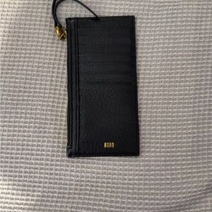 HOBO Black Leather Card Wallet